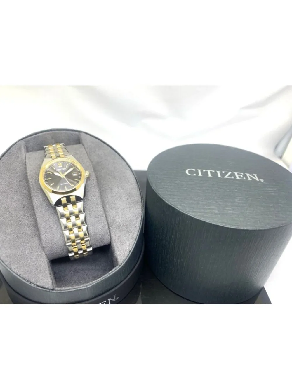 Citizen Women's Watch EW2299-50E Eco Drive Black Dial Two Tone Stainless Steel